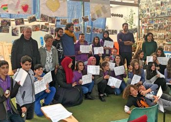 תלמידי חריש וברטעה בחממת עין שמר