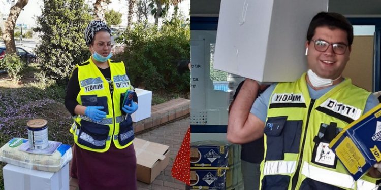 מתנדבי ידידים חילקו סלי מזון בחריש