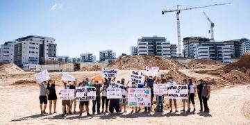 הפגנה בשכונת הפרחים מסוף צילום נתאי שאנני