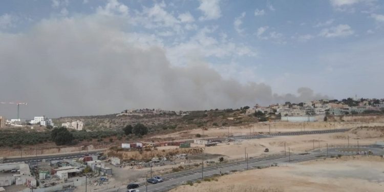 שוב: שריפת ענק באיזור ברטעה