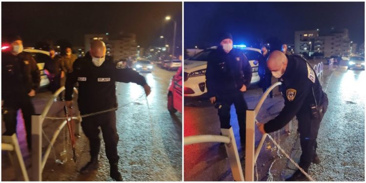 המשטרה הסירה חסימת כבישים בחריש