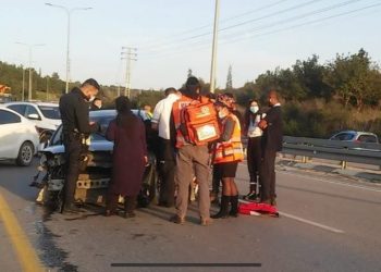 תאונת דרכים בכניסה לחריש איחוד הצלה