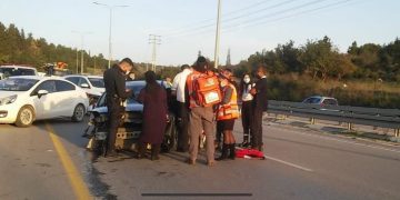תאונת דרכים בכניסה לחריש איחוד הצלה
