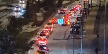 שיירת מחאה שקטה, איתותים בלבד צילום: פרח קוזחי