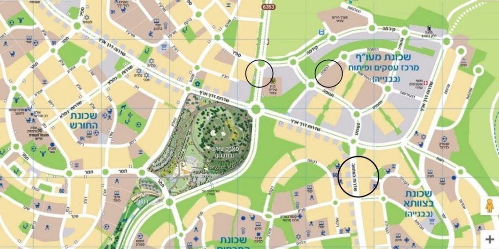 מפת העיר באתר העירייה