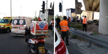 תאונת דרכים אופנוע מחלף עירון