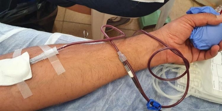 יוחאי פרג'י תורם דם תרומת דם