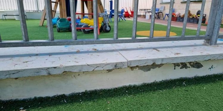 ליקוי בטיחות גן ילדים גני ילדים אבני שפה