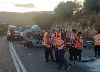 זירת התאונה בכביש 89