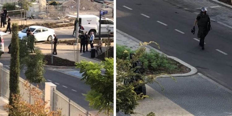 מטען חבלה ברחוב שוהם. צילומים מתוך סרטון הווידאו של שרון שניידר