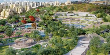 הפארק המרכזי הדמיה אדריכל נוף אלון ארמוני