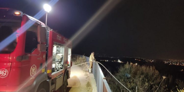 שריפה בקציר צילום: כב"ה