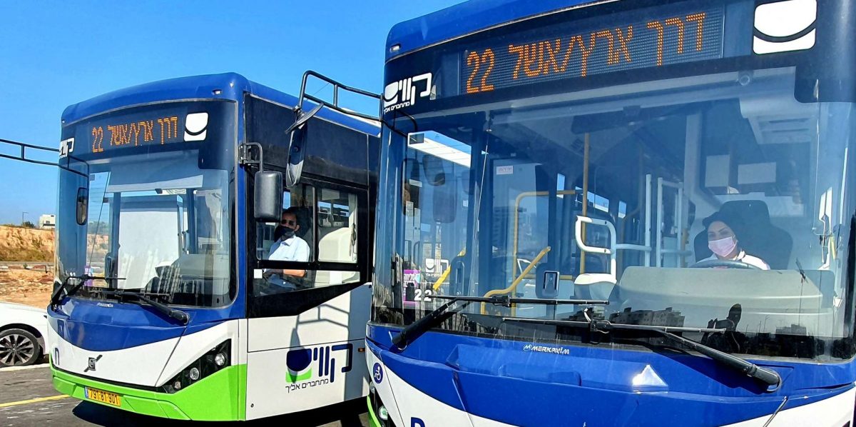 אוטובוס תחבורה ציבורית קו 22 צילום דוברות עיריית חריש