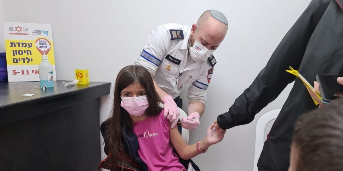 חיסון ילדים - צילום דוברות מד"א