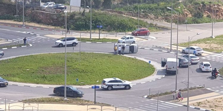 הנהג איבד שליטה והרכב התהפך