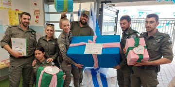 שי לחייל: ילדי בית הספר הממלכתי בצוותא חילקו מתנות ללוחמי מג"ב